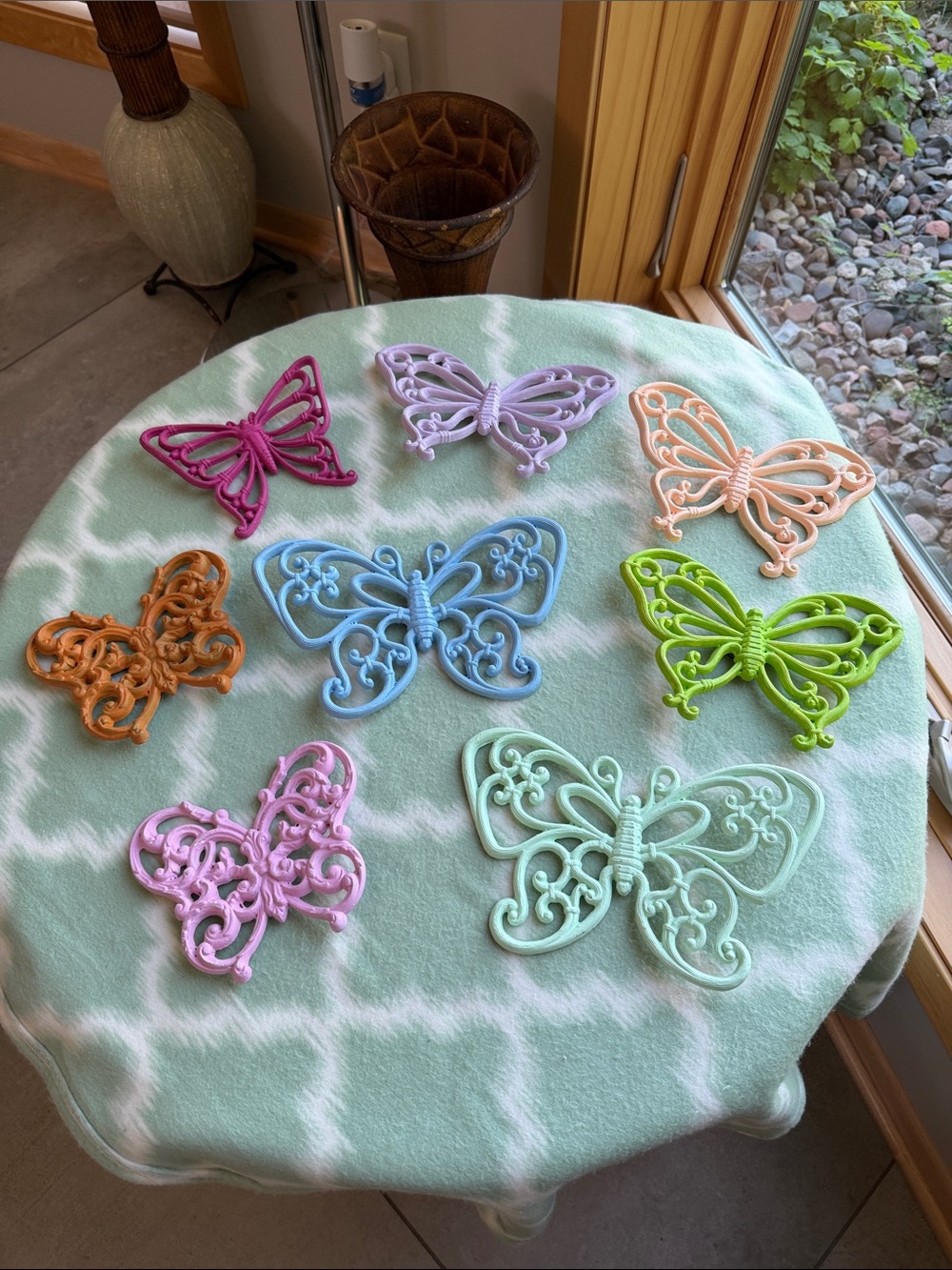 Vintage MCM HOMCO Pastel 8 Decorative Butterfly Wall Decor - Assorted Colors